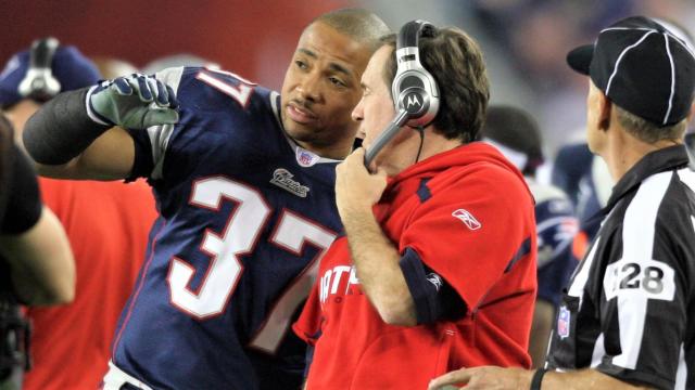 Rodney Harrison and Bill Belichick 