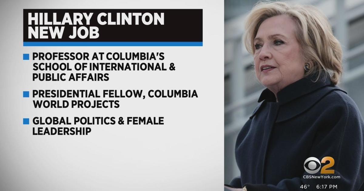 Hillary Clinton to join Columbia University CBS New York