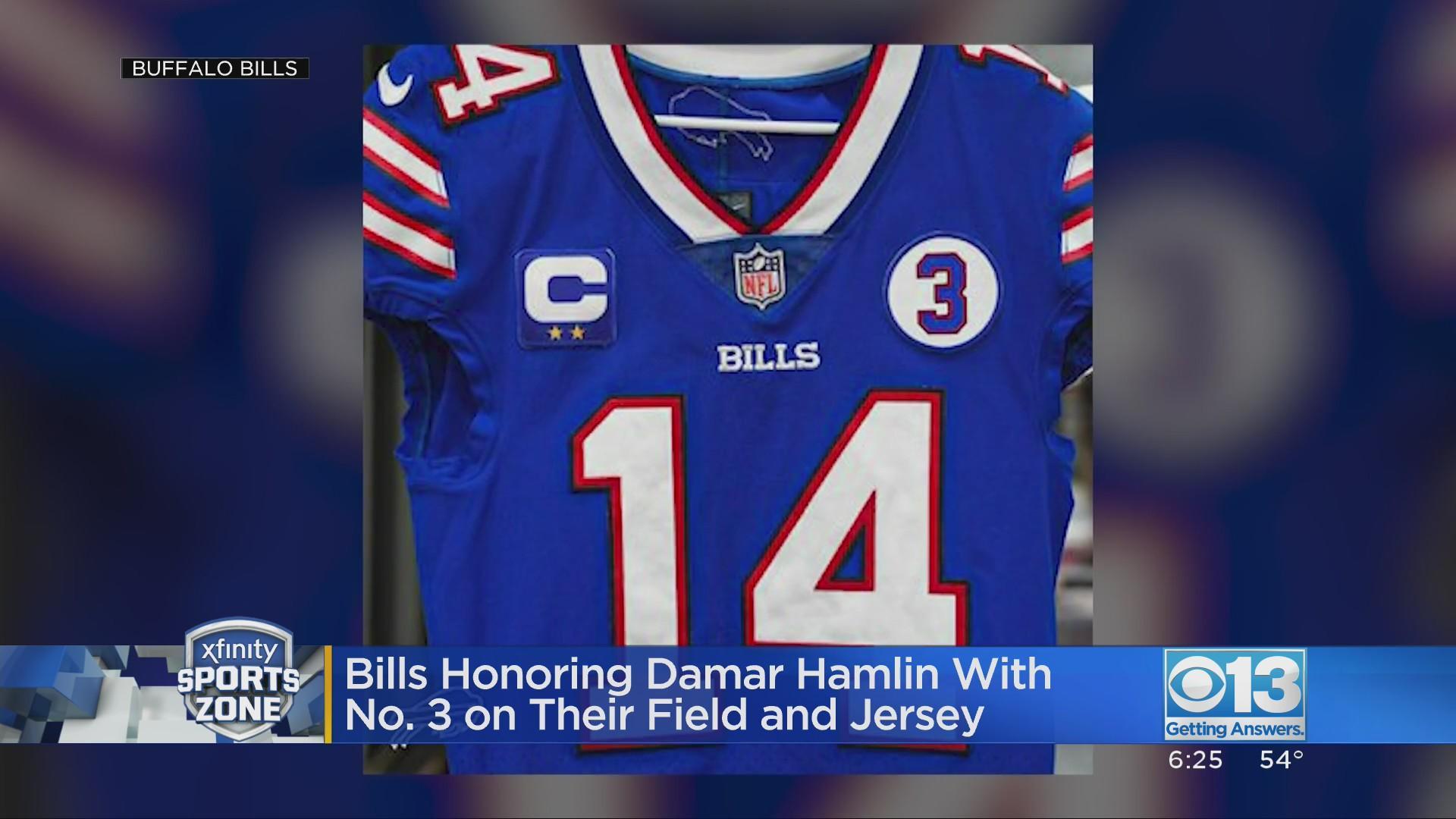 Medium #3 Damar Hamlin Bills Stitched Jersey NWT