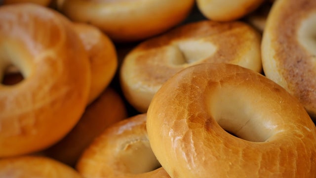 Full Frame Shot Of Bagels 