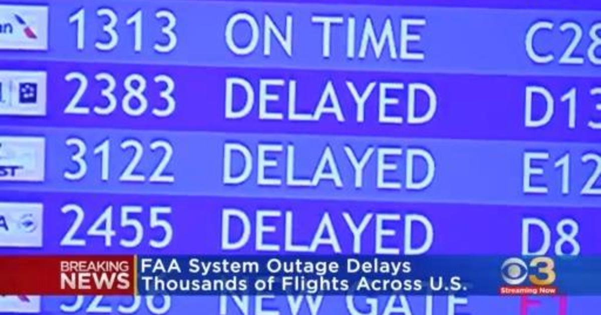 Travelers see delays, cancellations after FAA system outage CBS