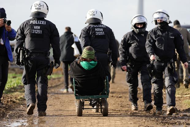 Police To Begin Eviction Of Luetzerath Activists At Garzweiler II Coal Mine 