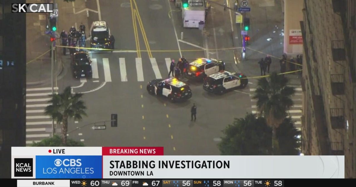 Stabbing investigation underway in Downtown Los Angeles - CBS Los Angeles