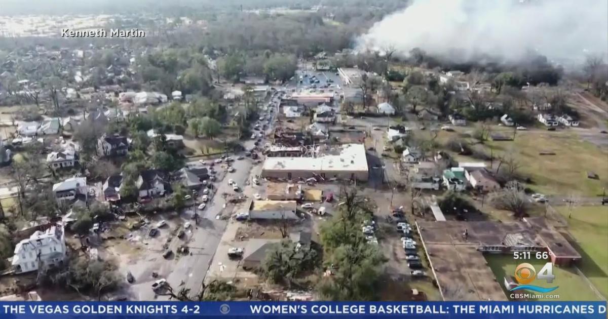 Late season tornados rip through southern US - CBS Miami