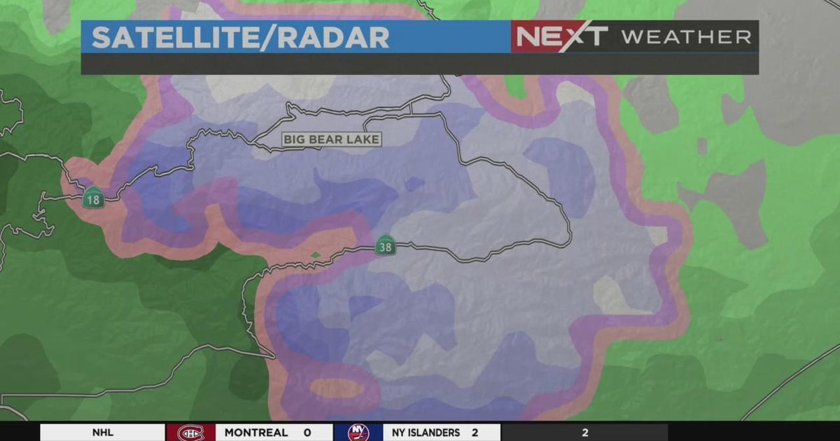 Storm causes snowfall in Big Bear, Wrightwood CBS Los Angeles