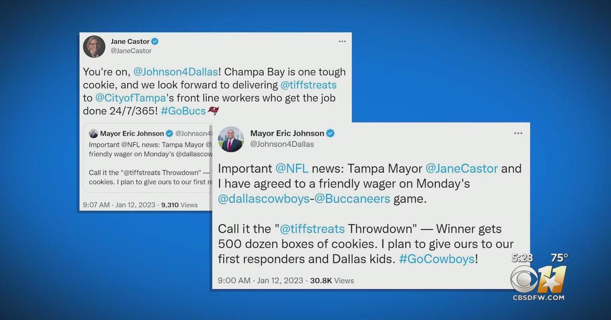 Dallas mayor places cookie bet on Dallas Cowboys