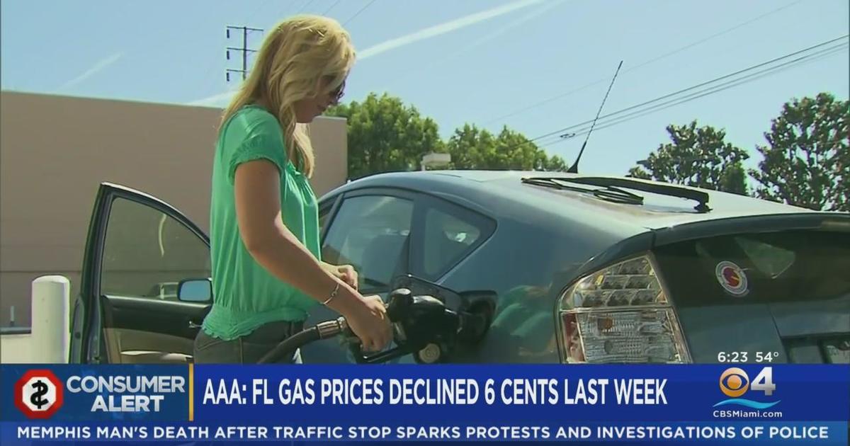 Florida gas prices dipped six cents last week