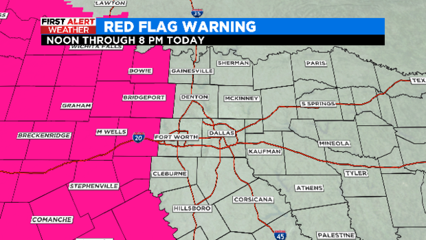 Weather: Red Flag Warning issued for parts of North Texas 