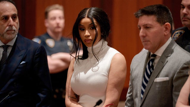 Cardi B appears at Queens County Criminal Court after not meeting her requirements for her misdemeanor guilty plea on January 17, 2023 in New York City. 