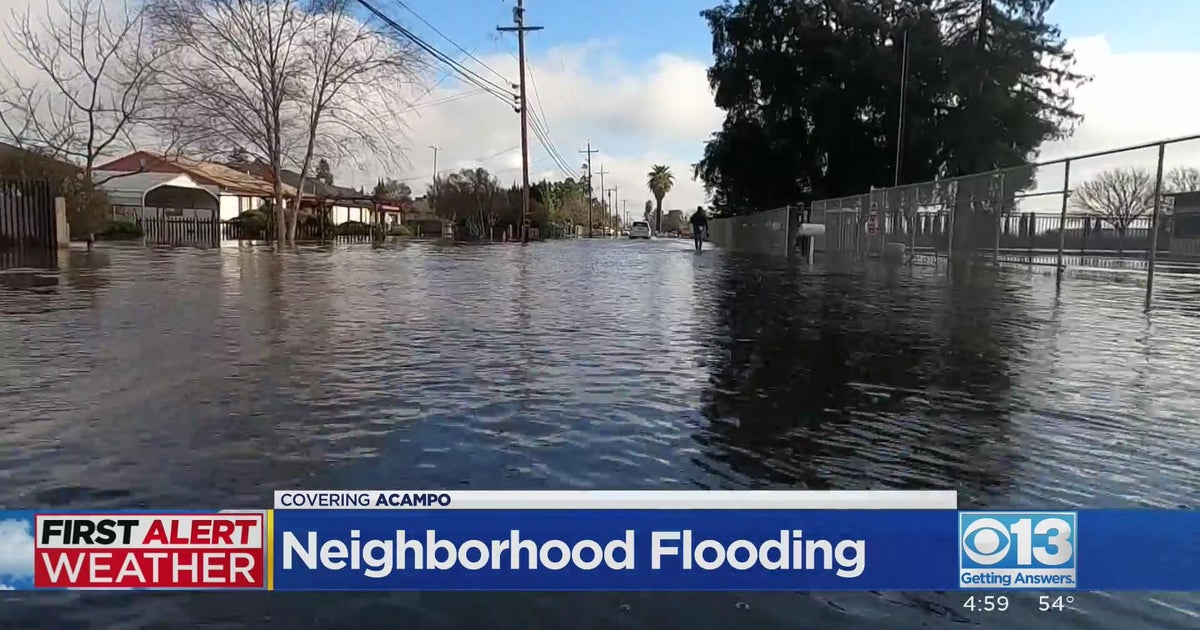 Work still underway to clear floodwater out of Acampo