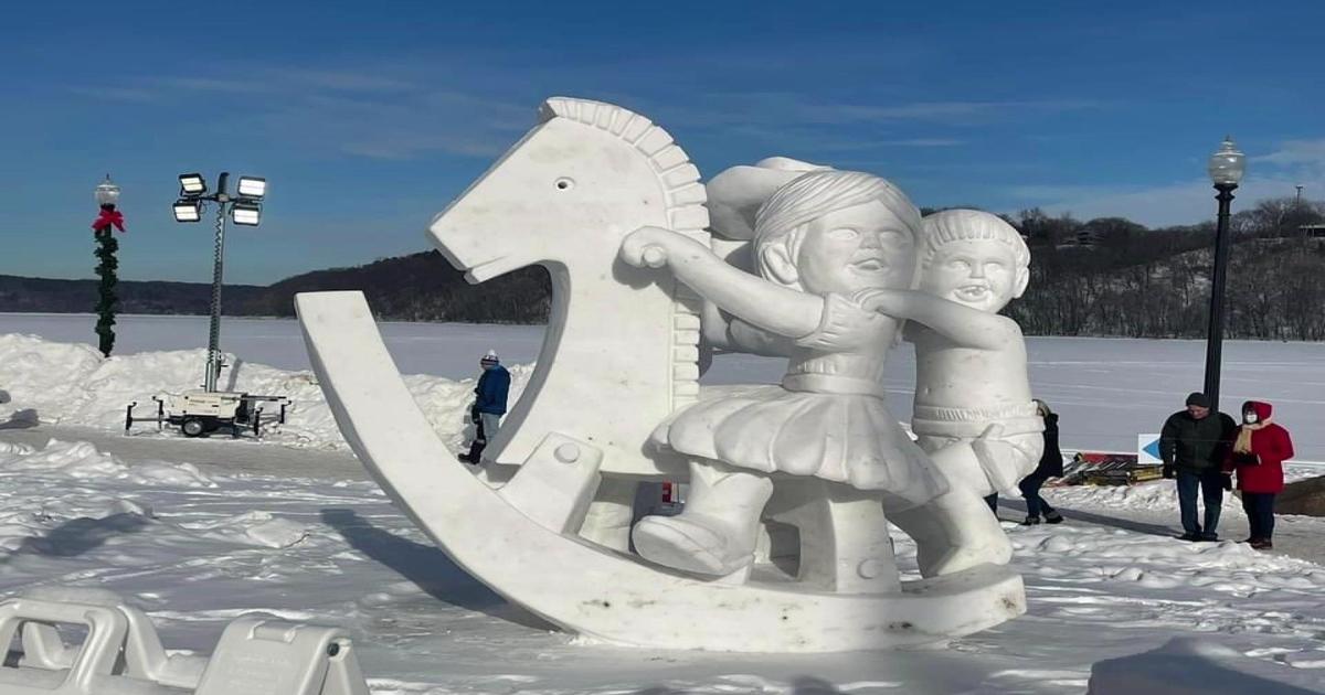 "It's like sculpting slush" Snow artists make most of subpar weather