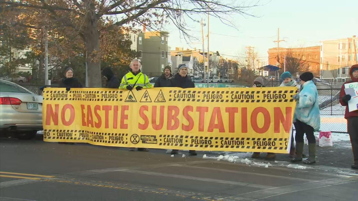 Demonstrators at East Boston substation arrested - CBS Boston