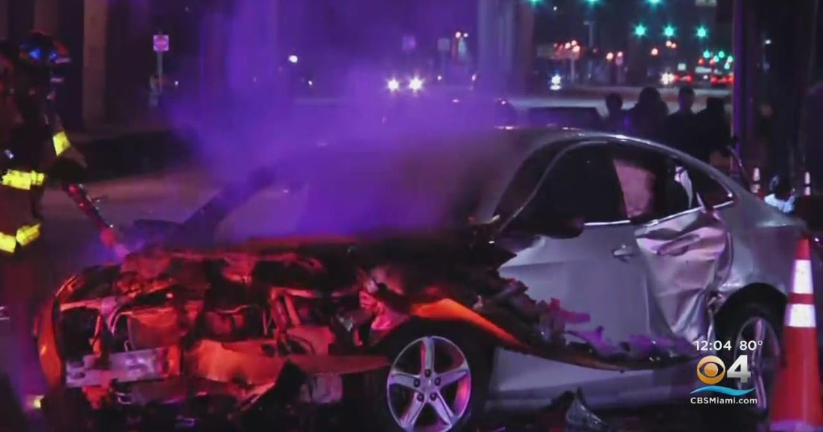 Miami-Dade detective, lady taken to the hospital right after fiery crash in Miami Gardens