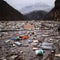 Sections of Balkan river have become a floating garbage dump