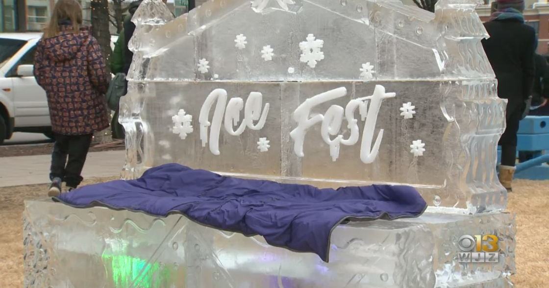 The Inner Harbor waterfront ice festival returns to Baltimore CBS