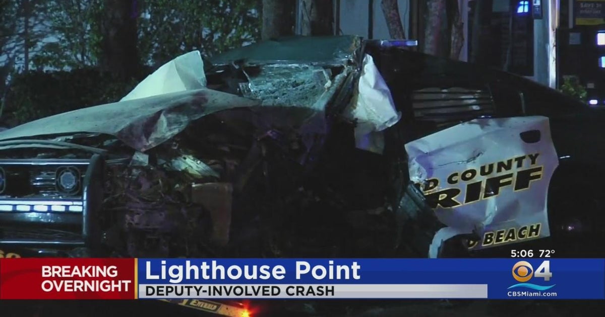 Broward sheriff's deputy involved in a crash in Lighthouse Point - CBS ...