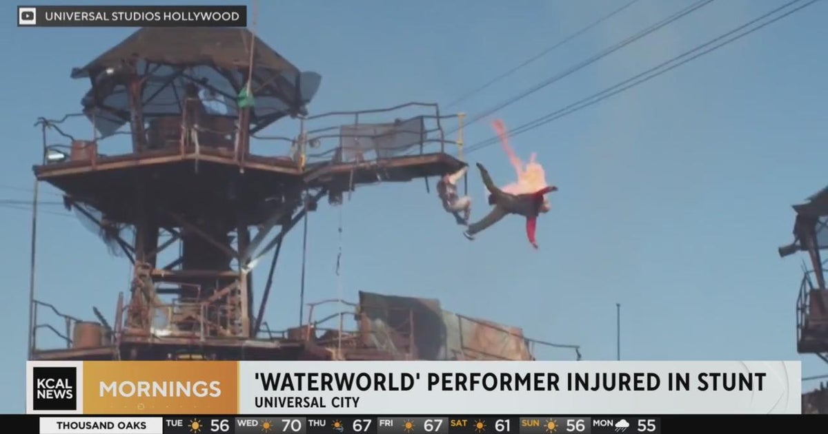 WaterWorld show performer hospitalized following flaming stunt CBS Los Angeles