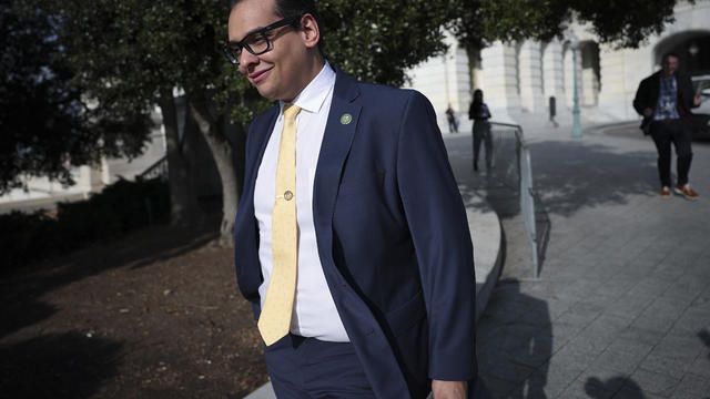 Embattled Newly Elected Rep. George Santos (R-NY) Is Sought After By Reporters On Capitol Hill 