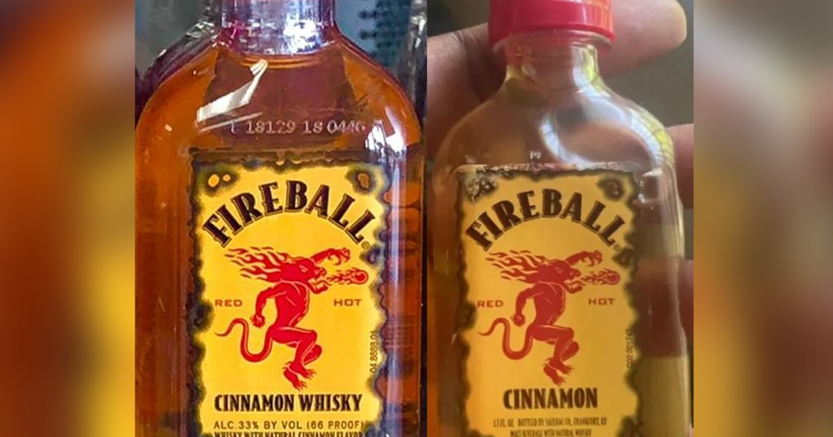 訴訟では、ファイアボール シナモンのミニボトルはウイスキーが入っていないため「誤解を招く」と主張