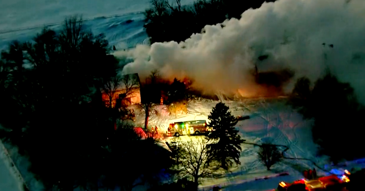 Crews battle large fire near Vermillion - CBS Minnesota