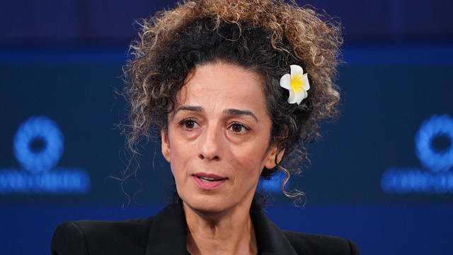 Masih Alinejad, Journalist, Author, Women's Rights Activist & Founder, United for Navid; speaks on stage during The 2022 Concordia Annual Summit - Day 2 at Sheraton New York on September 20, 2022 in New York City. 