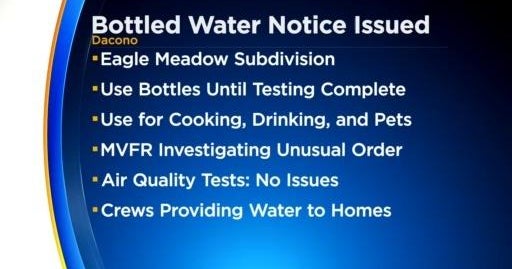 City of Dacono issues bottled water notice after multiple reports of