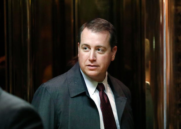 Arizona State Treasurer Jeff DeWit steps into an elevator at Trump Tower on Nov. 15, 2016, in New York.