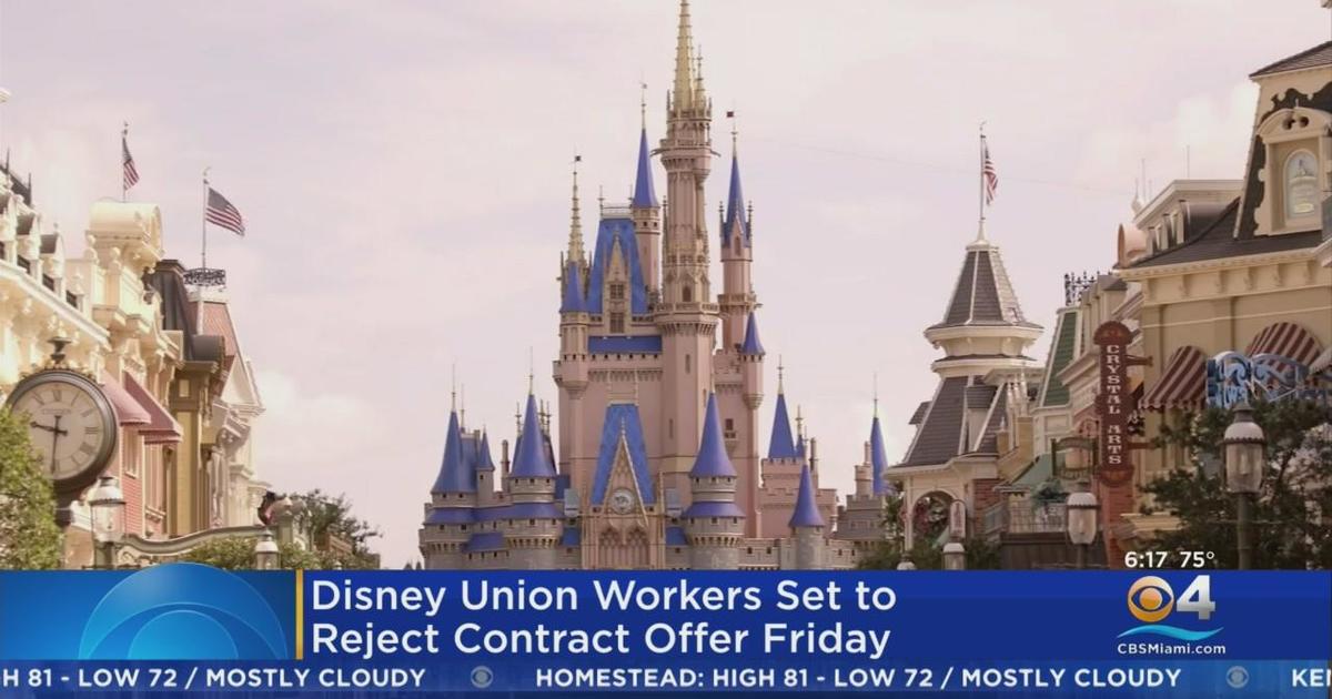 Disney World union workers set to reject contract CBS Miami