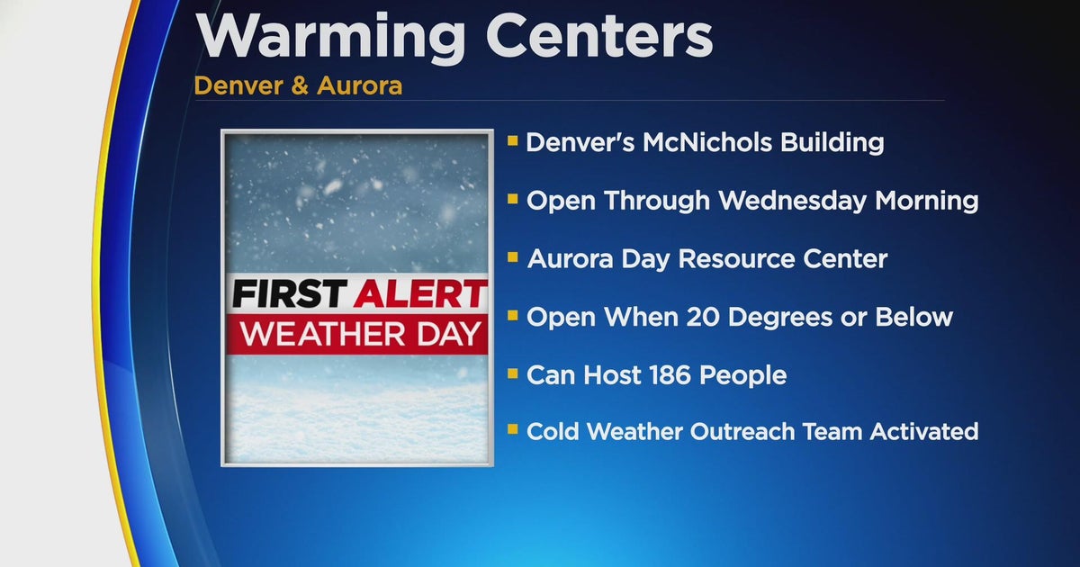 Denver, Aurora opens warming centers during frigid temperatures CBS