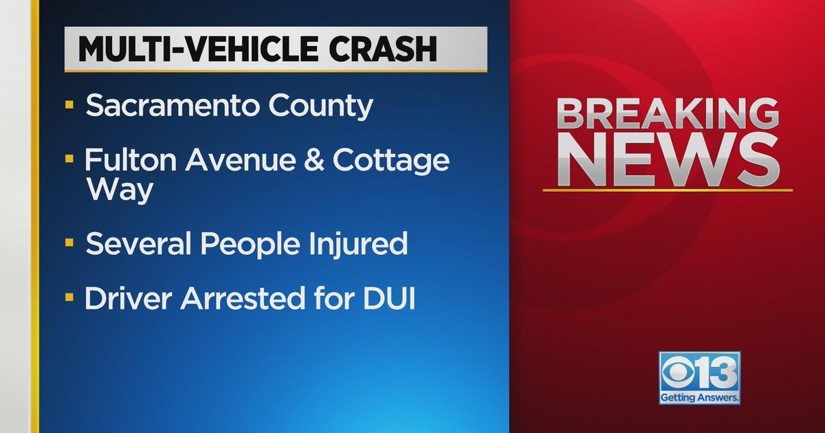 Multi-vehicle crash leaves several people injured in Sacramento - CBS ...