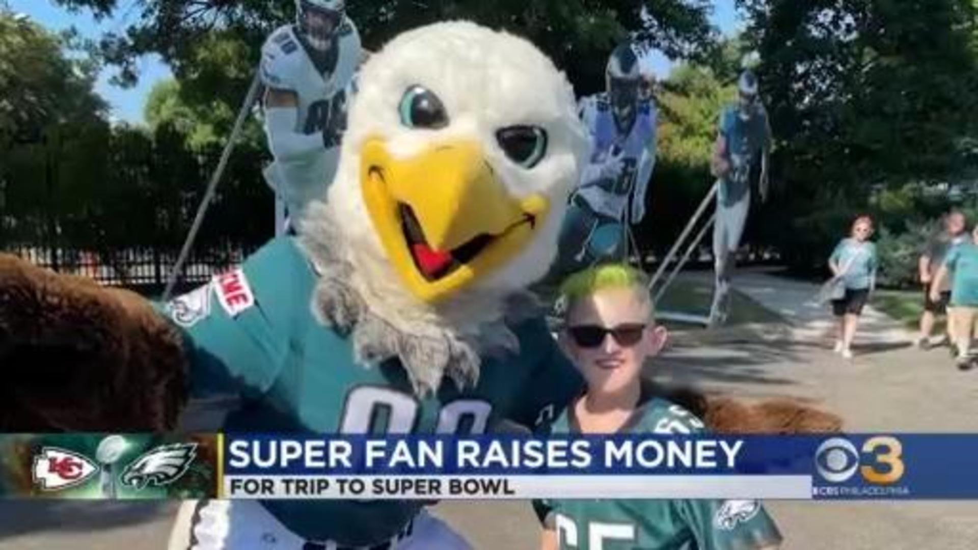 PHILADELPHIA, PA - OCTOBER 30: Philadelphia Eagles mascot Swoop wears a Batman  costume during the