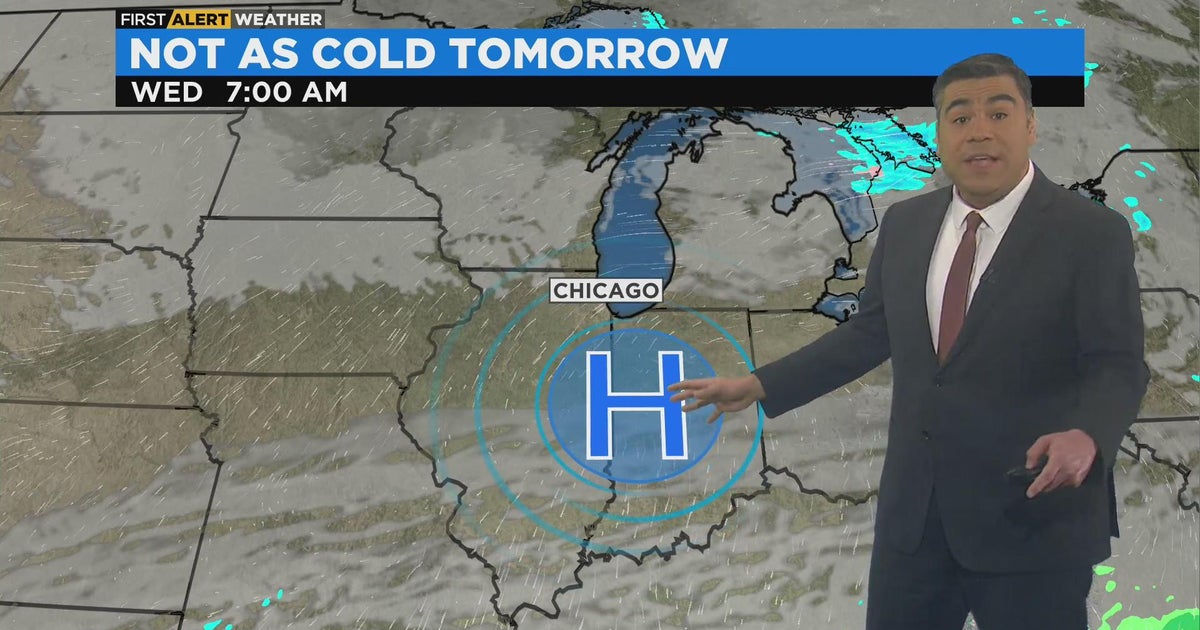 Chicago First Alert Weather: Not as cold on Wednesday - CBS Chicago