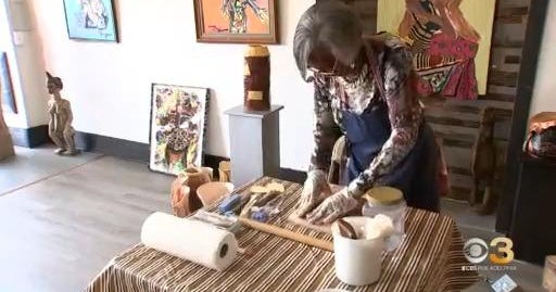 Retired Philadelphia teacher has 1st gallery exhibit at age 80 - CBS ...