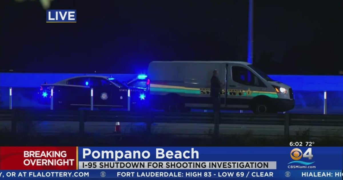 Shooting investigation shuts I-95 in Pompano Beach - CBS Miami