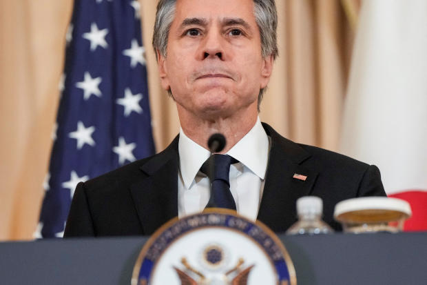 U.S. Secretary of State Antony Blinken speaks during a joint press conference at the State Department in Washington, January 11, 2023. 