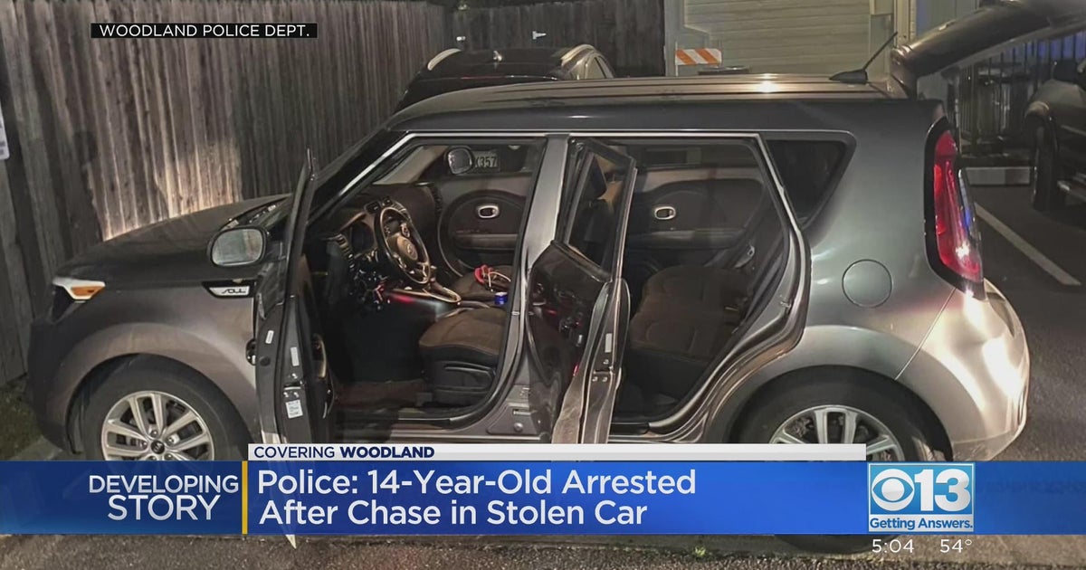 Police: Teen, 14, arrested after chase in stolen car - CBS Sacramento