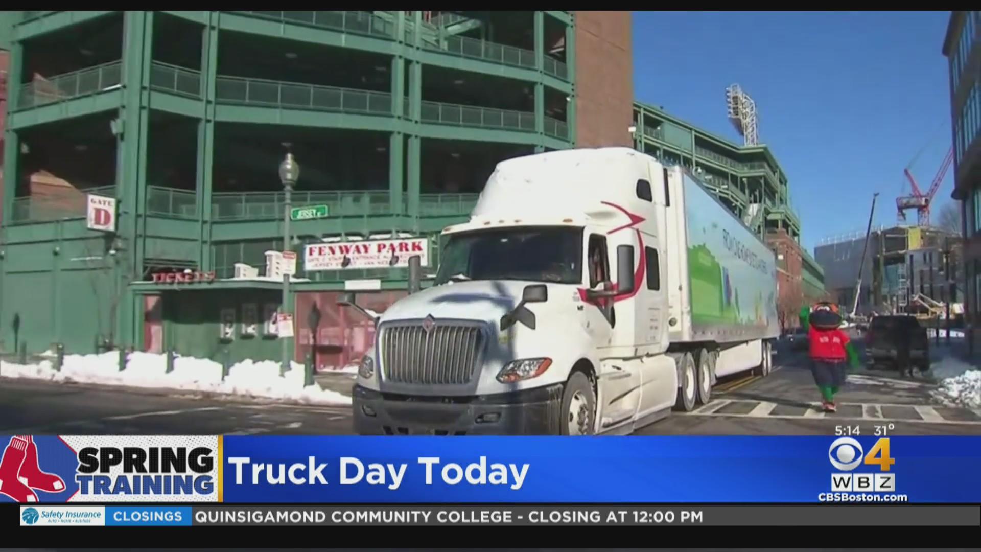 Boston 25 News on X: The Red Sox equipment truck left Boston