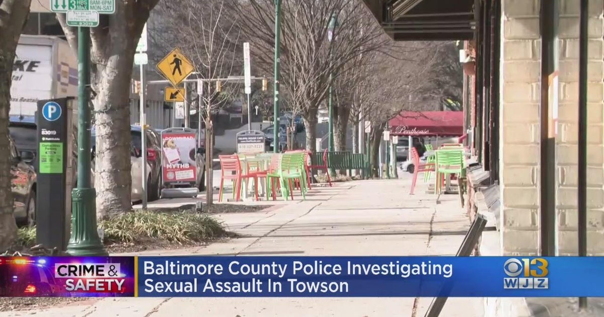 Robbery, sexual assault under investigation in uptown Towson - CBS ...
