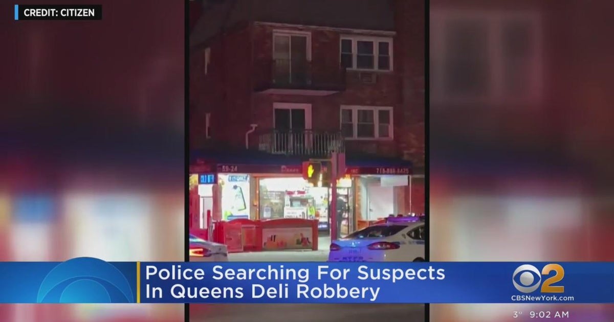 Armed suspects accused of stealing $1,000 from Queens deli - CBS New York