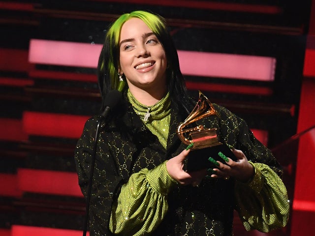 Billie Eilish at the Grammy Awards in 2020 