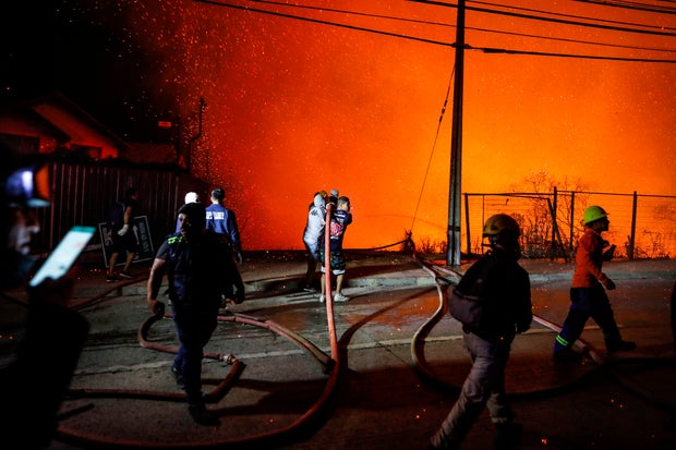 22 dead in Chile, as firefighters battle dozens of wildfires