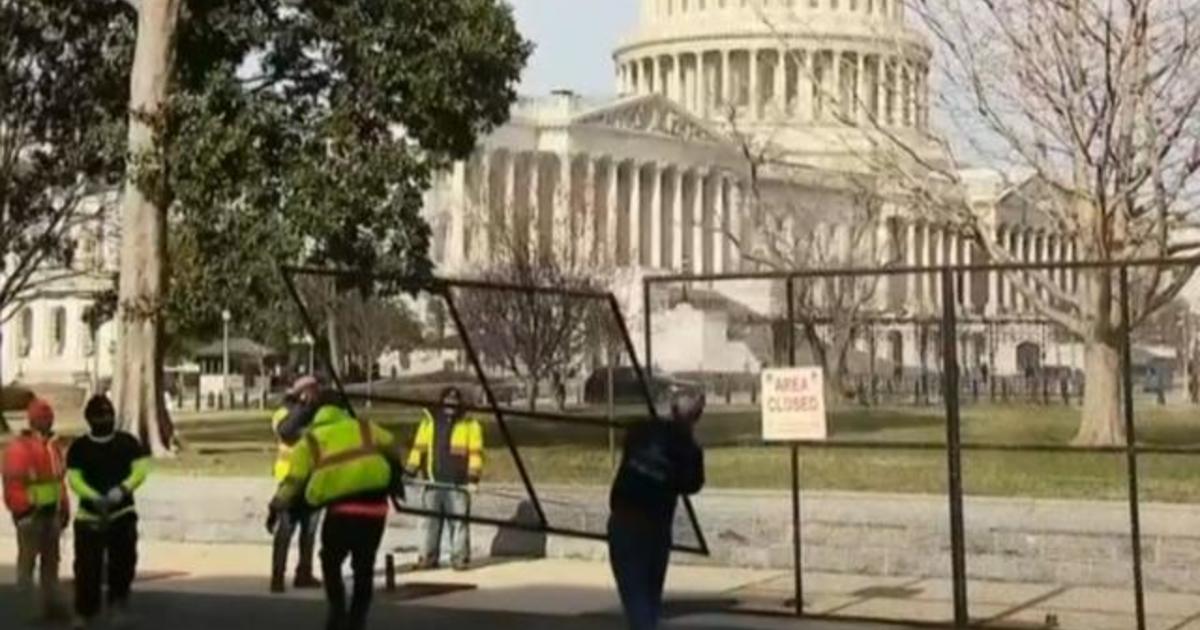 Large fence erected around U.S. Capitol for Biden's State of the Union