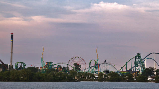 Distant Amusement Park, Cedar Point Amusement Park, Sandusky, Ohio, USA 