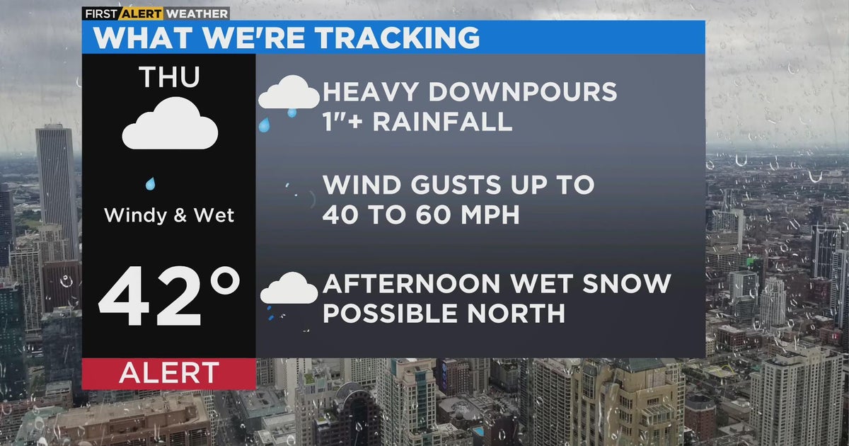 Chicago First Alert Weather: gusty rain coming tonight - CBS Chicago