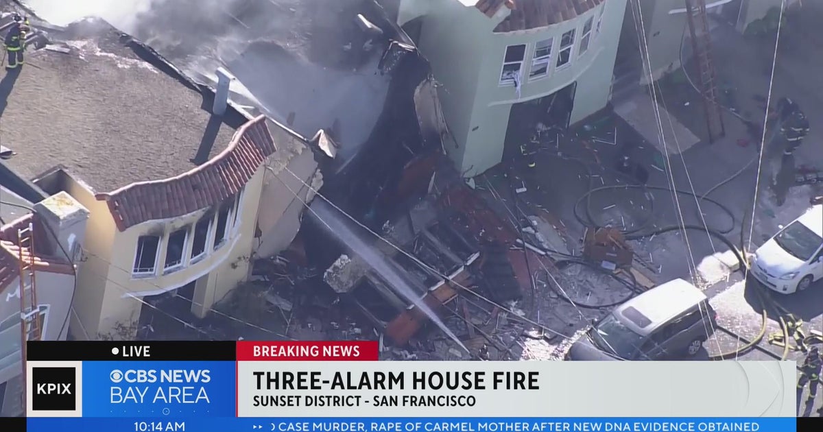 Home engulfed by flames in San Francisco Sunset District - CBS San ...