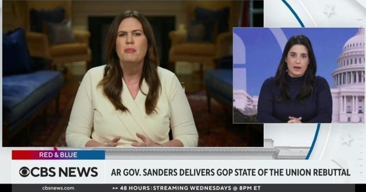 Dissecting Arkansas Gov. Sarah Huckabee Sanders' SOTU rebuttal CBS News