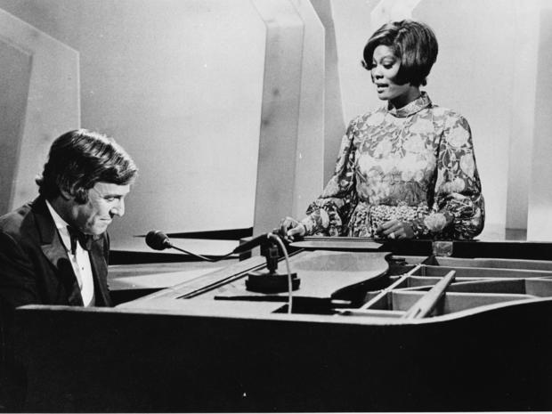 Burt Bacharach and Dionne Warwick are seen on May 5, 1971. 