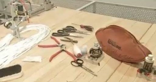 Get a look at how footballs are made ahead of Super Bowl LVII CBS
