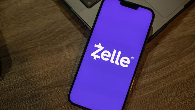 The Zelle logo on a smartphone arranged in Hastings-on-Hudson, New York, US, on Wednesday, Jan. 25, 2023. 