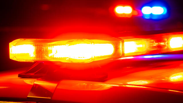 First responder lights at crime scene 